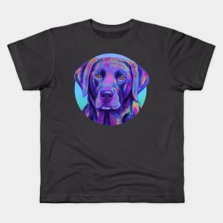 Purple Labrador Retriever Dog Kids T-Shirt